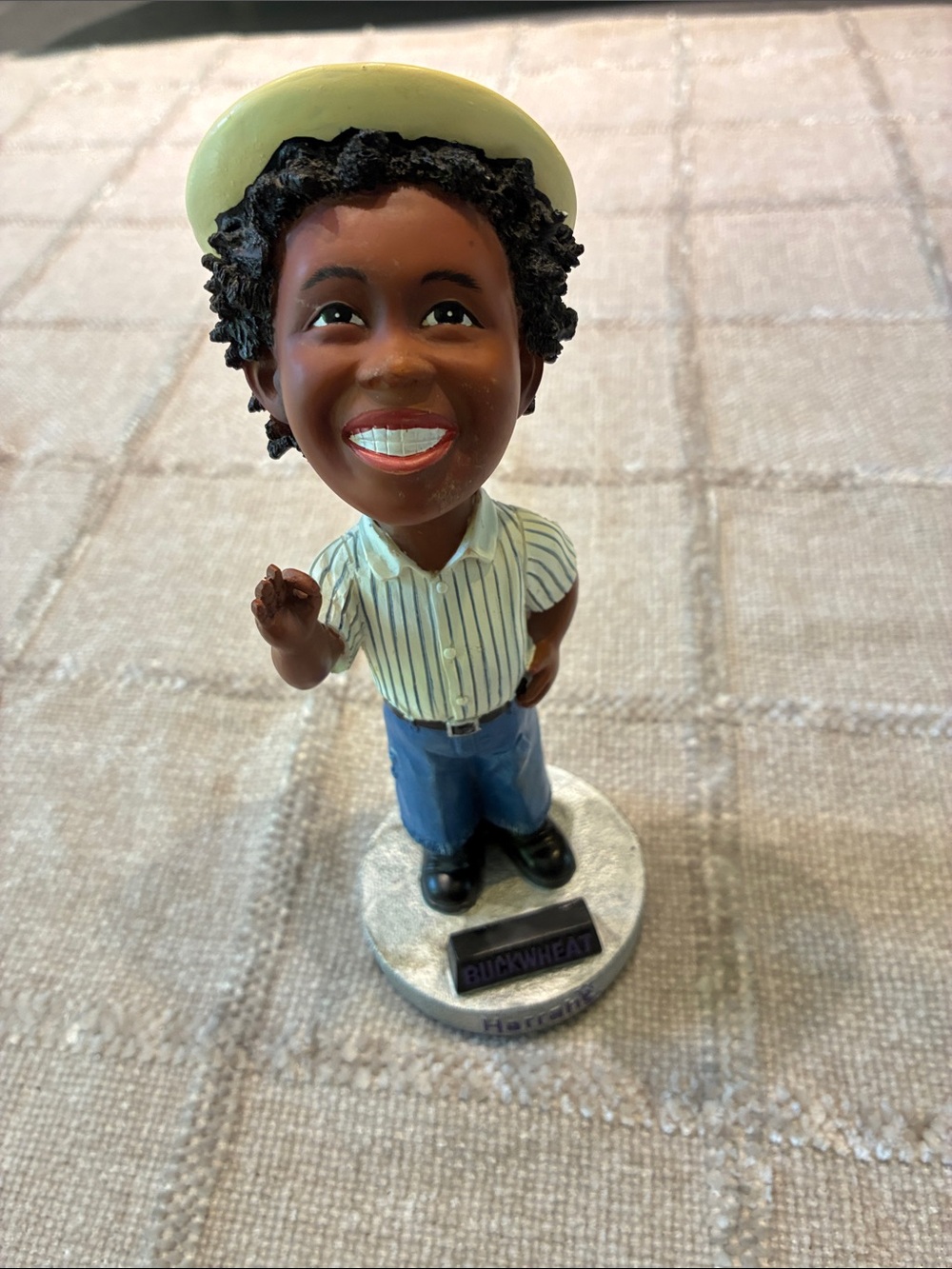 Buckwheat Harrahs Figurine Bobblehead - Blue, White & Cream Home Accent